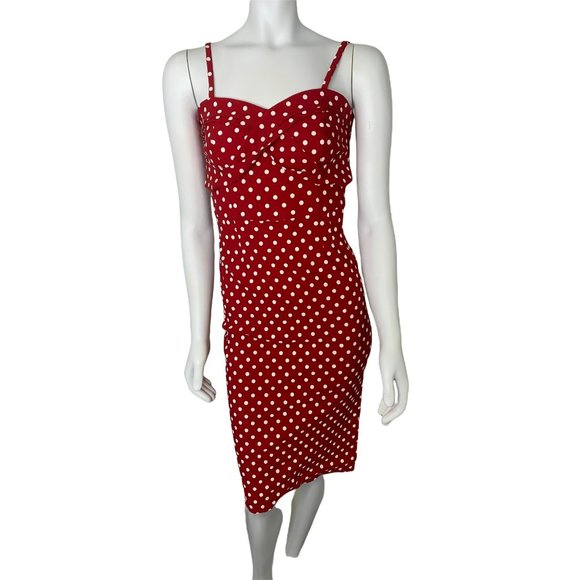 Stop Staring Dresses & Skirts - Stop Staring! Alicia Estrada Small red white polka dot dress spaghetti straps